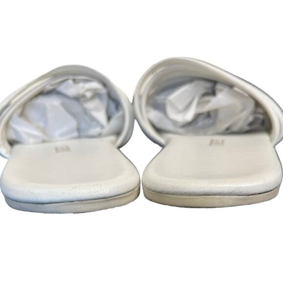 TKEES Caro Cream Leather Flat Sandals Size 9 - Picture 5 of 9